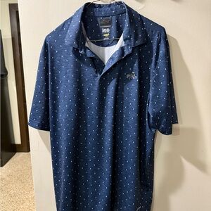 Greg Norman Men's Blue Golf Polo Shirt